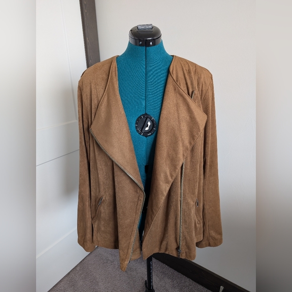 J. Jill women's brown suede jacket - Picture 4 of 5